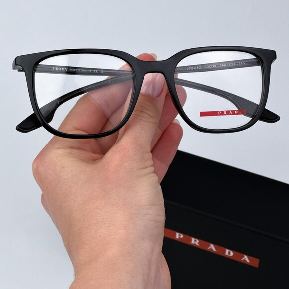 Prada Linea Rossa PS01OV 1AB1O1 Men BRAND NEW Eyeglasses Black Square